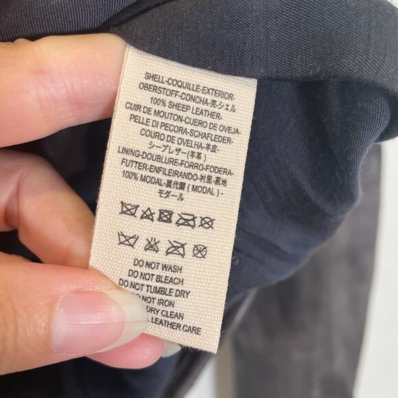 Free People Distressed Leather Jacket RARE The Originals Phoebe Tonkin Taupe 4 - Picture 6 of 11